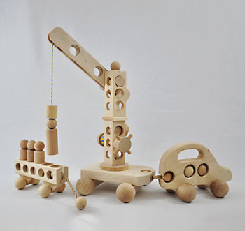 Holzspielzeug Kugelzug