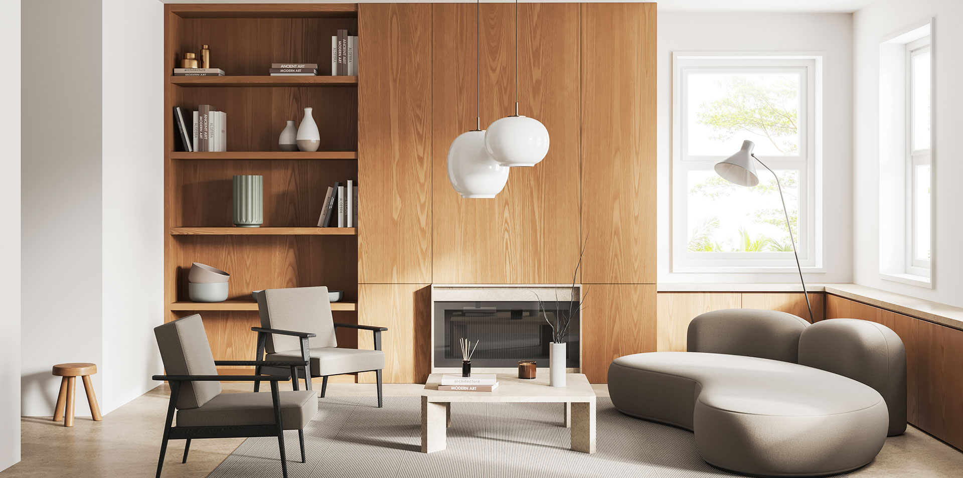 Beispiel für modern eingerichtetes Wohnzimmer